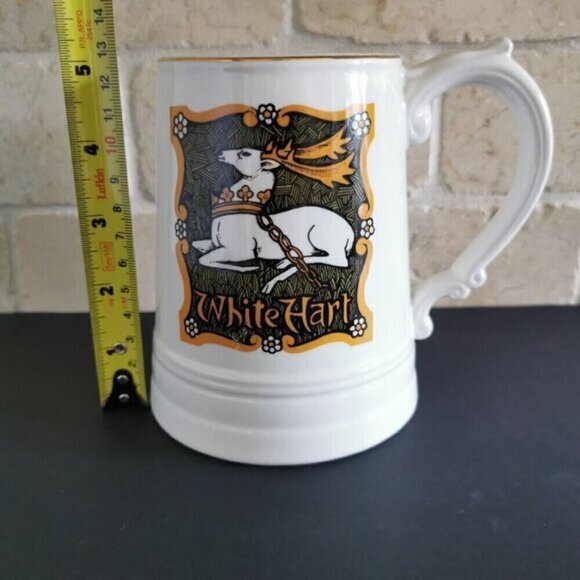 White Hart Stein Enoch Wedgwood Ye Olde Inn Large Mug Brewery Tankard Ren Faire - Picture 2 of 7